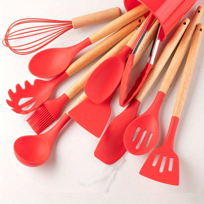 12-Piece Premium Silicone Kitchen Tools Collection