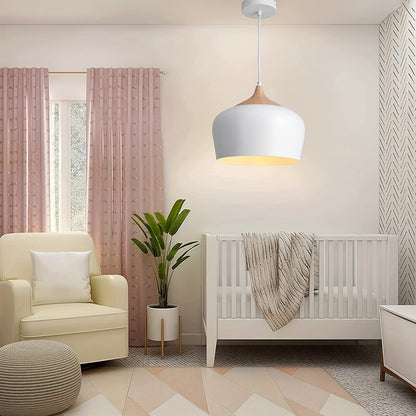 Elegant Pendant Light with Wood and Metal Finish
