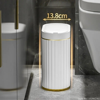 Sleek Touch-Free Waste Bin for Stylish Bathrooms