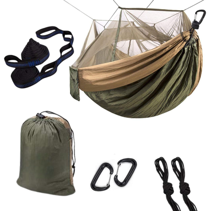 Outdoor Hanging Hammock with Mesh Netting, 78"x118