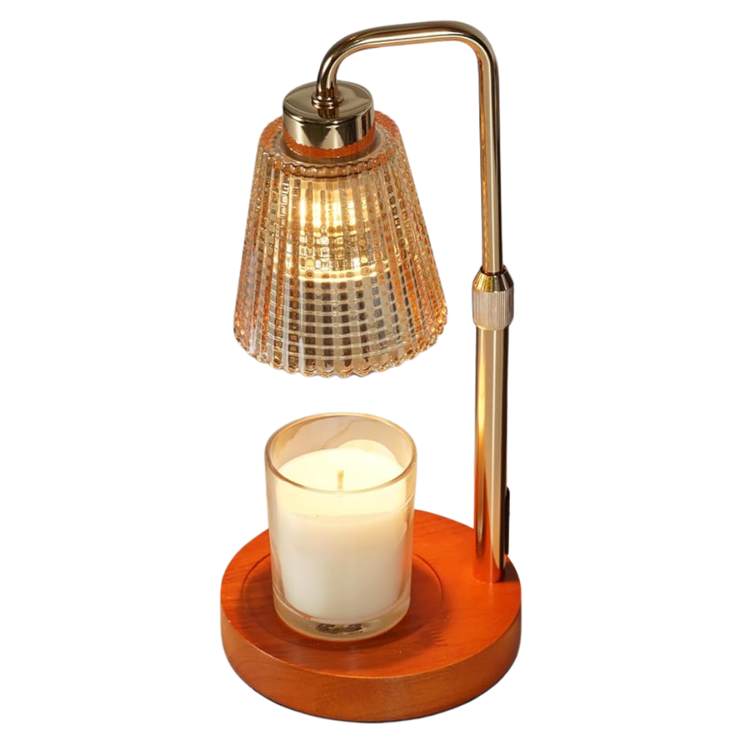 Adjustable Candle Warmer Lamp with Dimming Feature and 12-Hour Timer