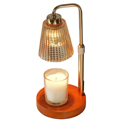 Adjustable Candle Warmer Lamp with Dimming Feature and 12-Hour Timer
