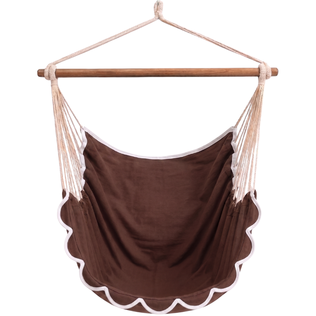 Hammock Chair Swing with Steel Rod for Outdoor Patio and Garden