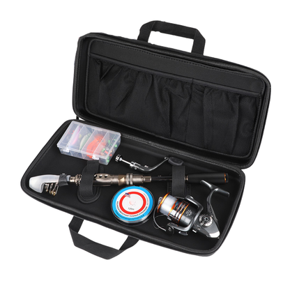 Telescoping Fishing Rod and Reel Combo with Carbon Fiber and Accessories