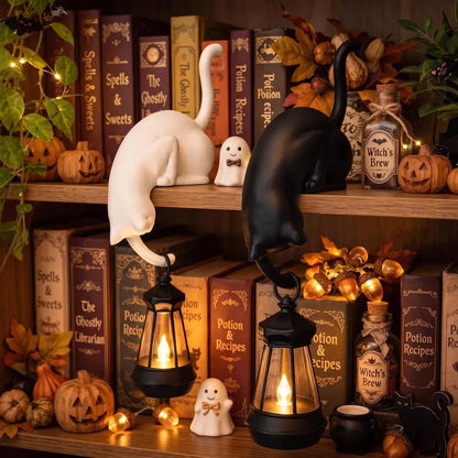 Whimsical Cat Shelf Hook Sculpture for Home Decor