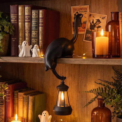 Whimsical Cat Shelf Hook Sculpture for Home Decor