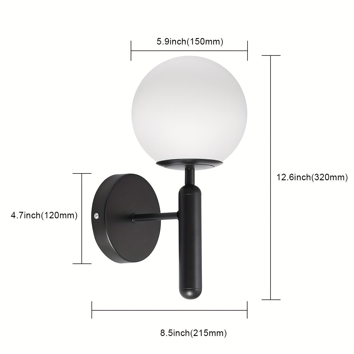 Sleek Wall Sconce with Glass Shade and Modern Finish
