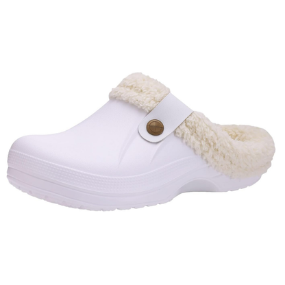 Water-Resistant Winter Slippers for Adults - Classic Fur-Lined Clogs