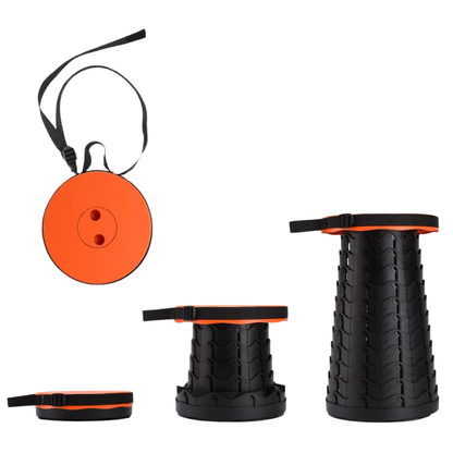 Adjustable Height Folding Stool – Collapsible for Various Uses