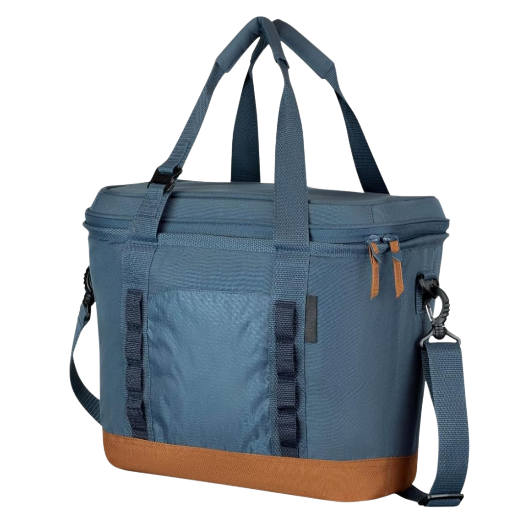 Folding Cooler Tote Bag with Insulation and Leak-Resistant Design
