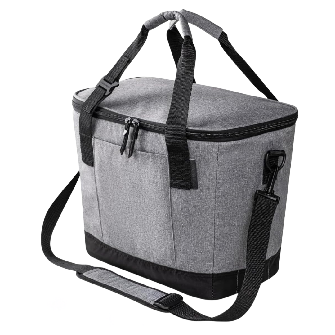 Folding Cooler Tote Bag with Insulation and Leak-Resistant Design