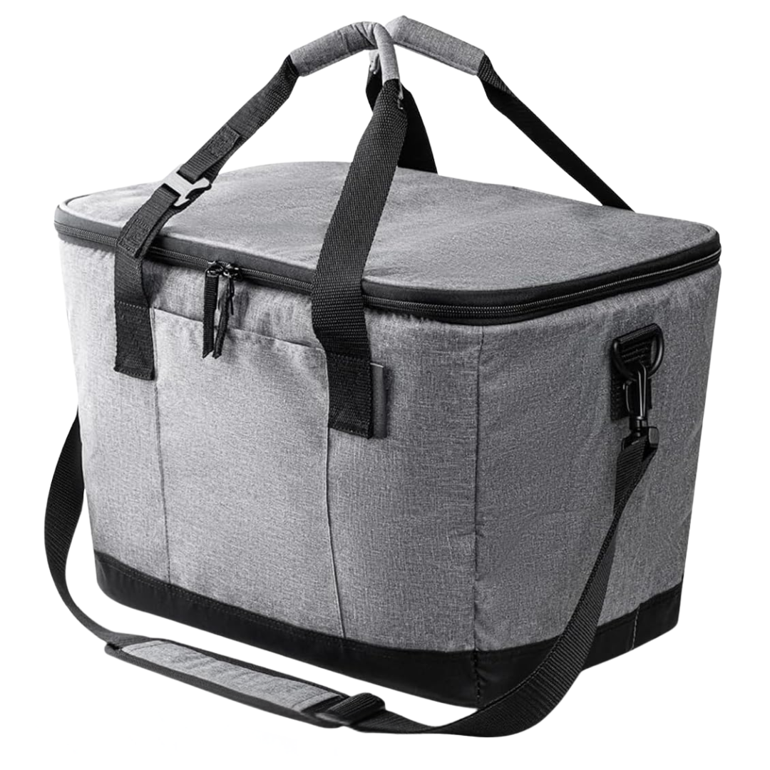 Folding Cooler Tote Bag with Insulation and Leak-Resistant Design