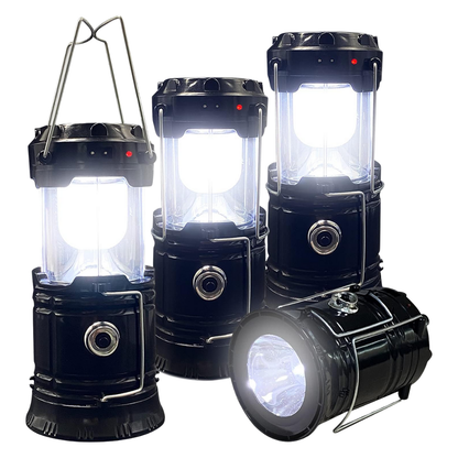 Solar and USB Rechargeable LED Lantern for Camping – Collapsible Design