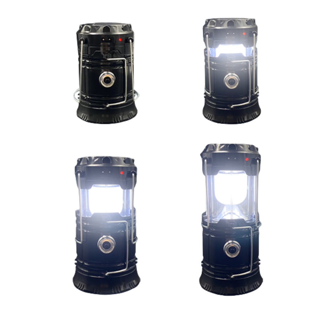 Solar and USB Rechargeable LED Lantern for Camping – Collapsible Design