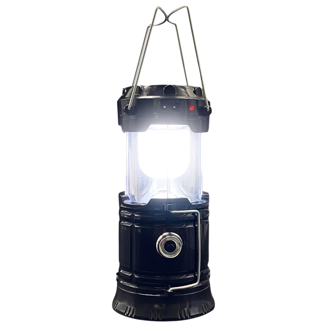 Solar and USB Rechargeable LED Lantern for Camping – Collapsible Design