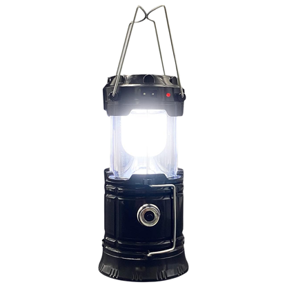 Solar and USB Rechargeable LED Lantern for Camping – Collapsible Design