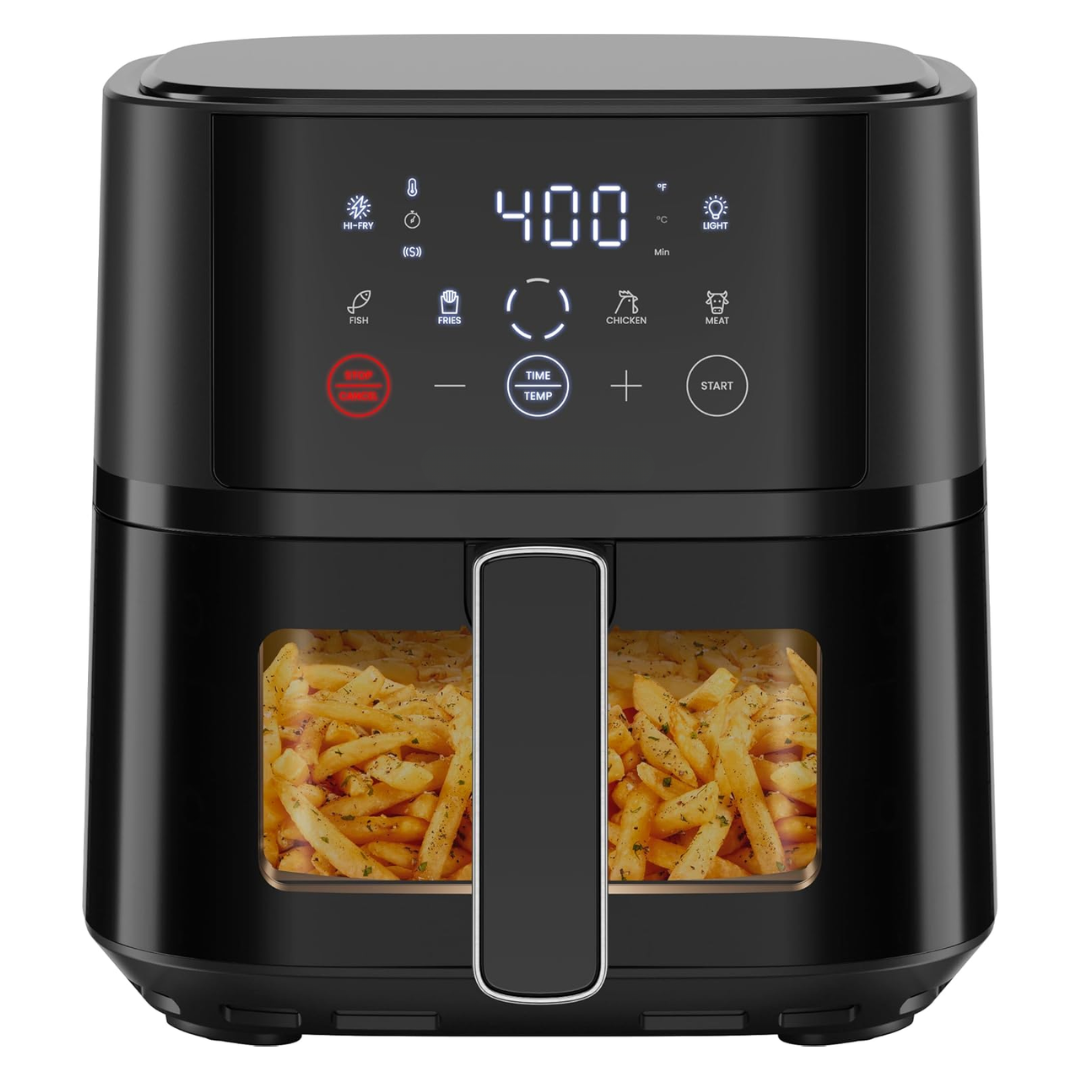 4QT Touchscreen Air Fryer with High-Temperature Cooking Technology