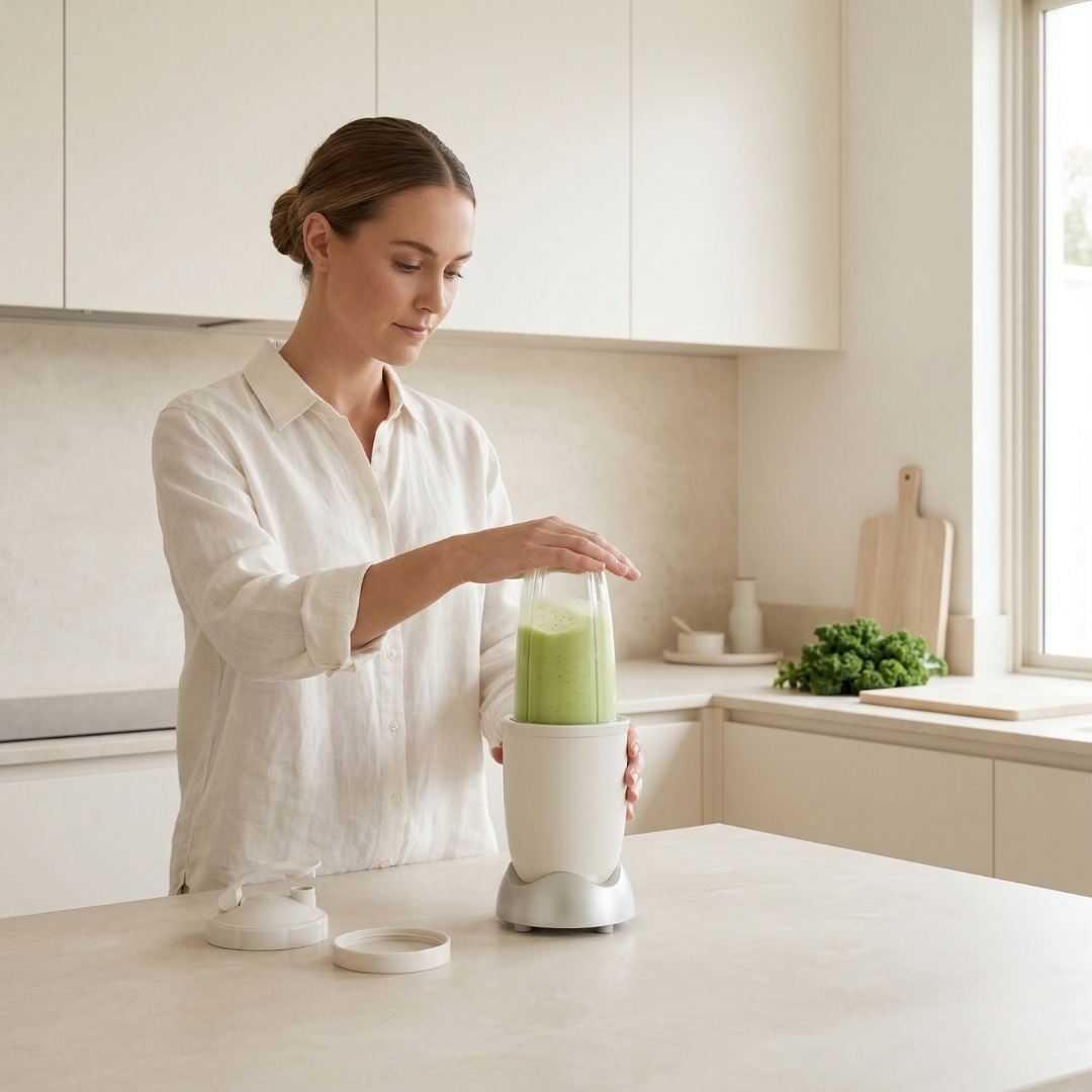 600W Compact Blender with 24oz Cup for Smoothies and Food Preparation