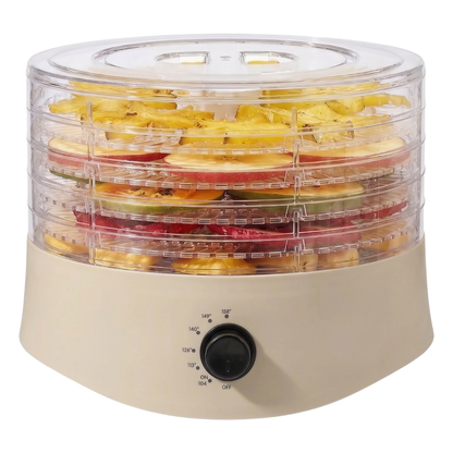 Food Dehydrator with Five Stackable Trays – 280W Compact Design