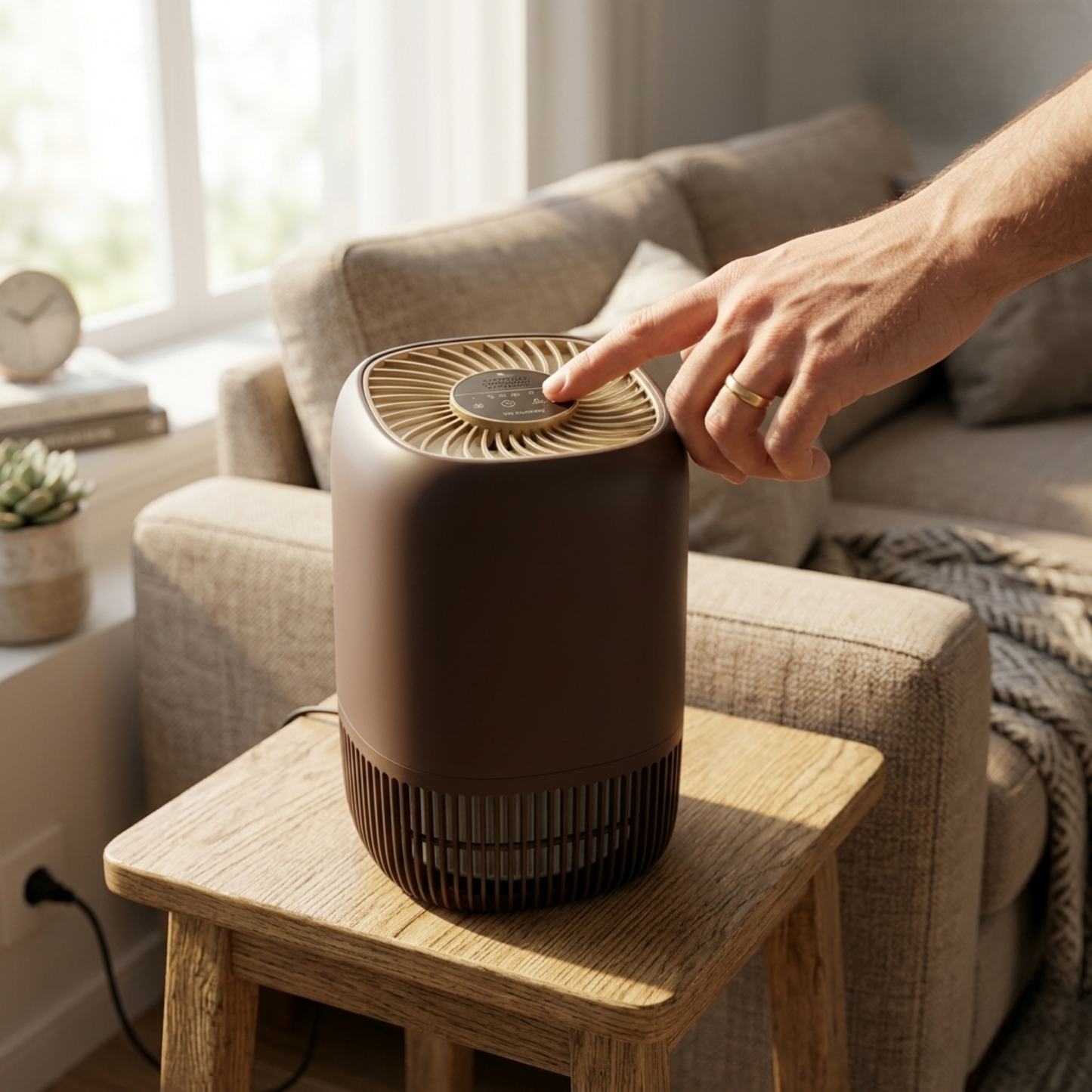 360° Intake Air Purifier with HEPA Filter and Timer Function