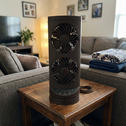 Home Use Oscillating Desk Fan with Timer - Compact Tower Design