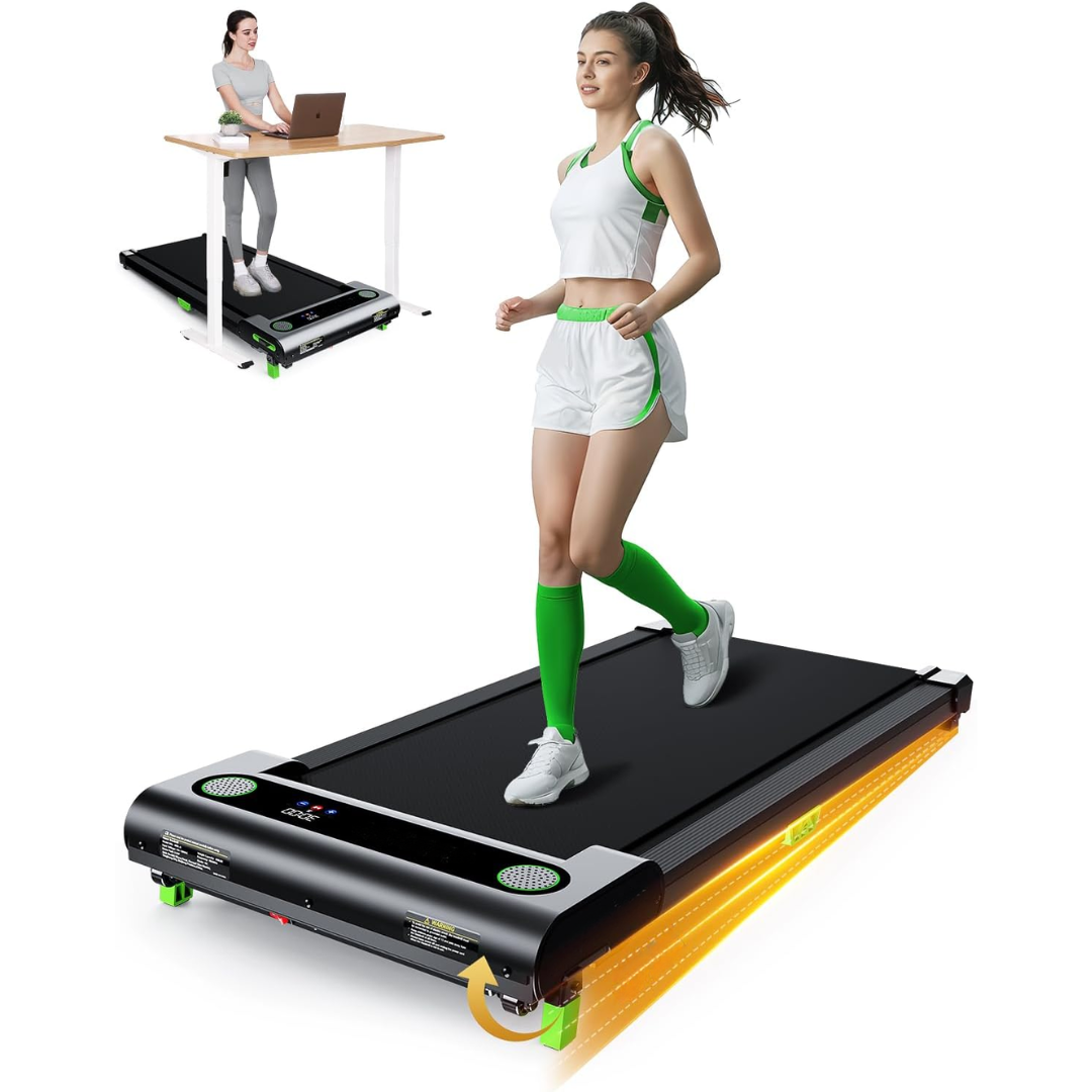 Walking Pad Treadmill with Manual Incline and LED Screen – Compact Design