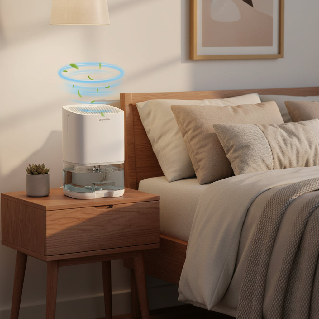 Compact Humidity Control Device with Soothing Night Light