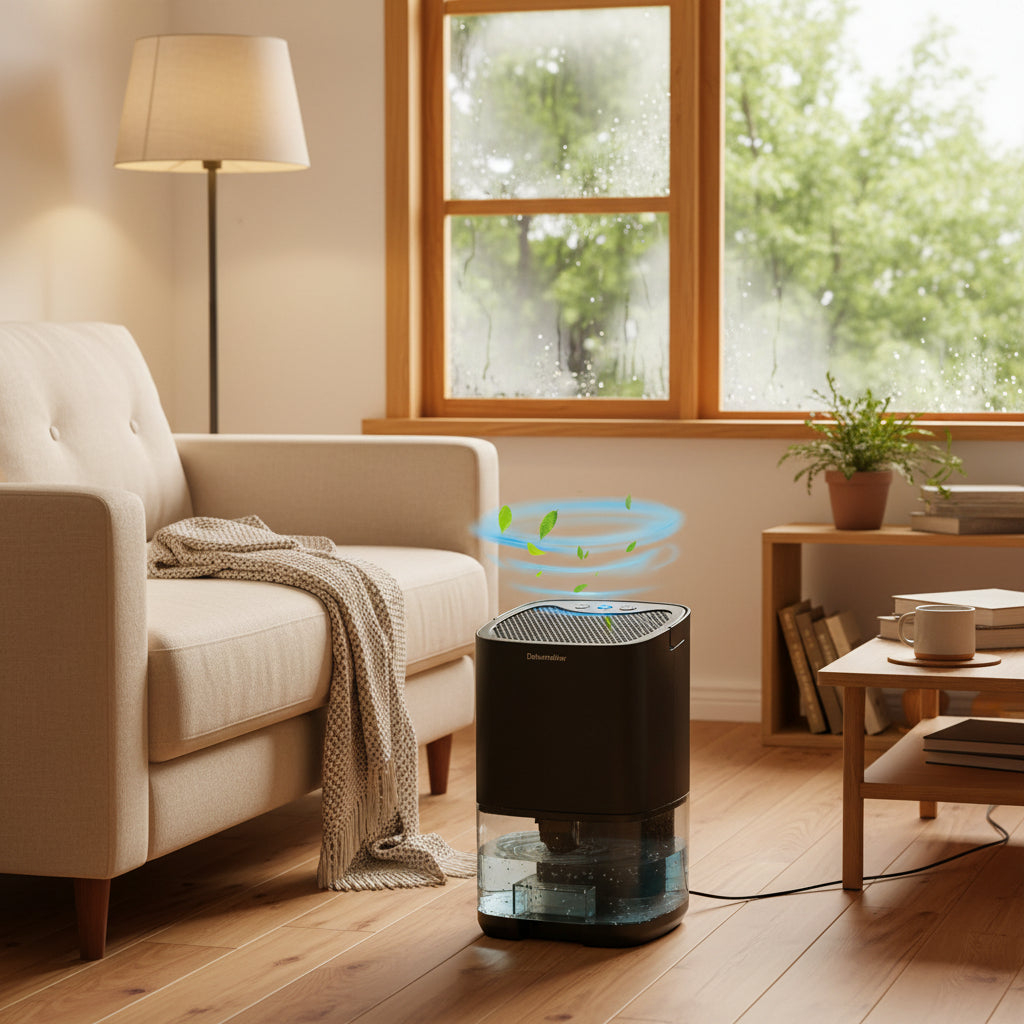 Compact Humidity Control Device with Soothing Night Light