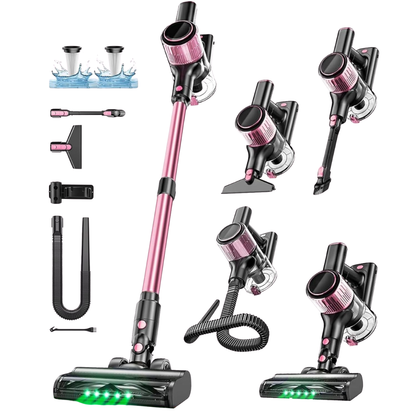 10-in-1 Cordless Stick Vacuum Cleaner with Strong Suction and LED