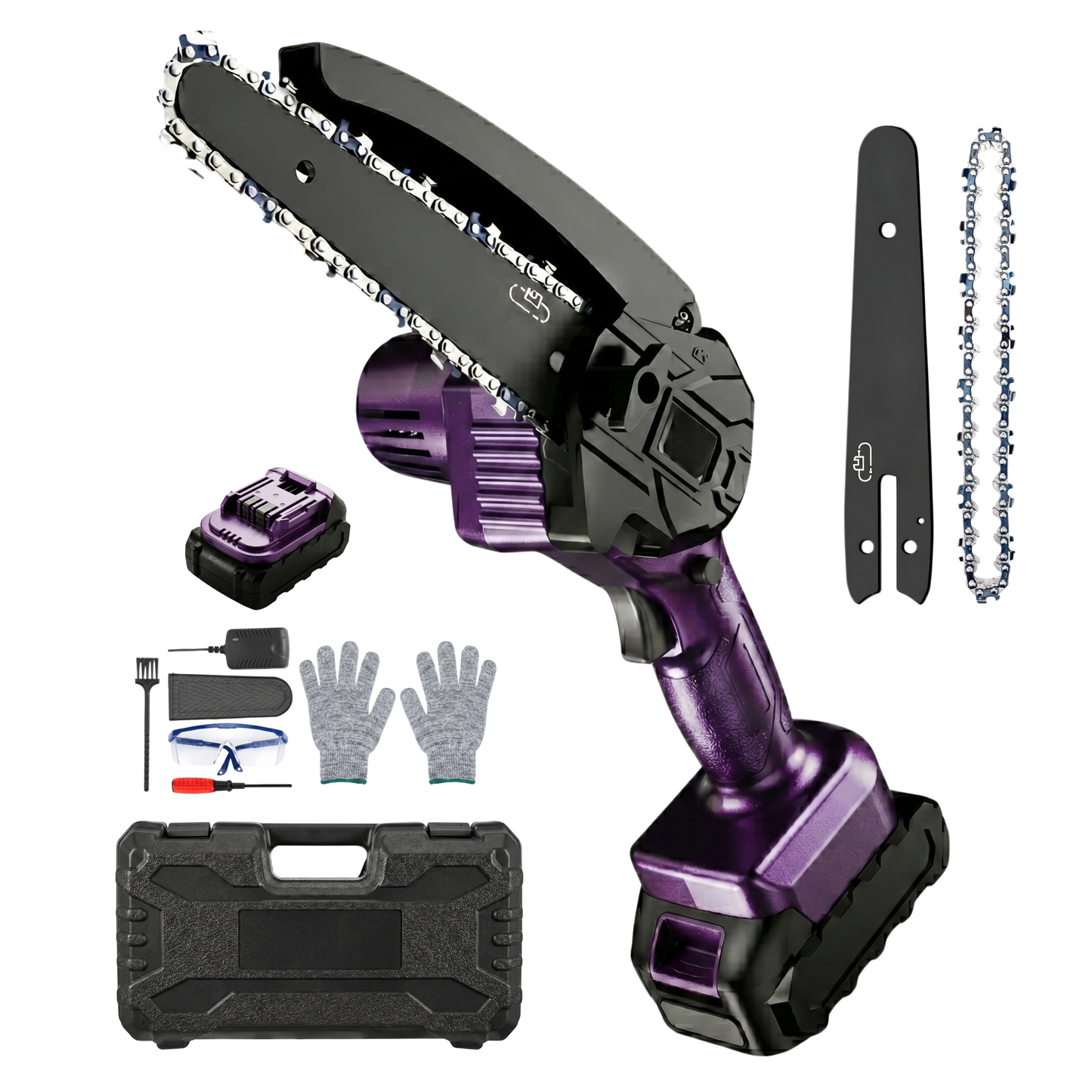 Battery Operated Mini Chainsaw with Cordless Design and Auto Oil Feed