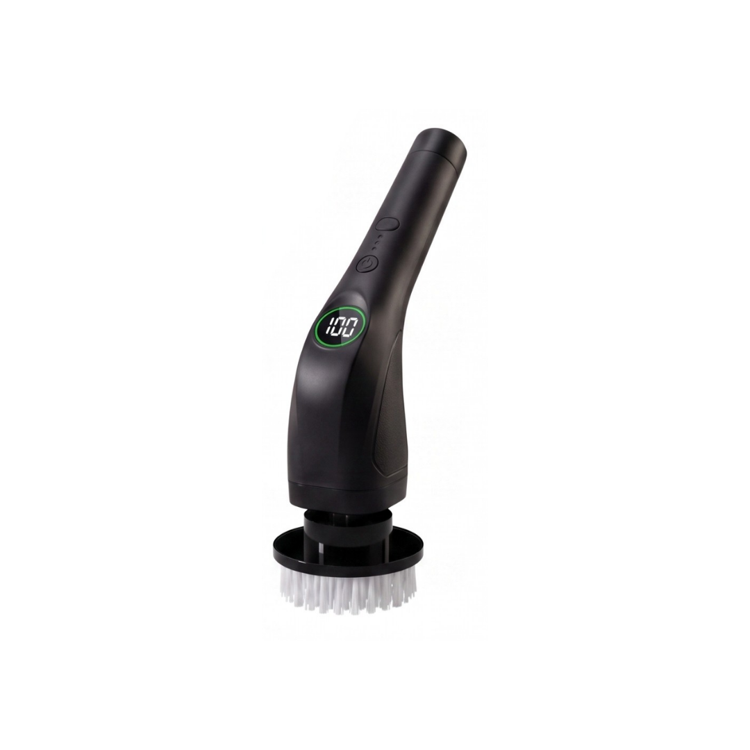 Rechargeable Spin Cleaning Brush Set with 8 Attachments and Adjustable Grip