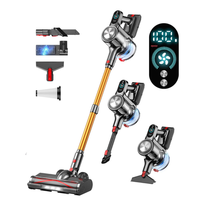 Stick Vacuum Cleaner with LED Light, V-Brush, 7-Stage Filtration