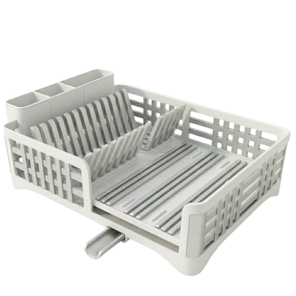 Dish Drying Rack for Countertop with Drain Tray and Cutlery Holder