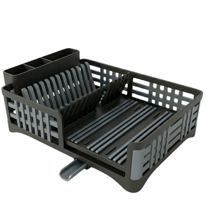 Dish Drying Rack for Countertop with Drain Tray and Cutlery Holder