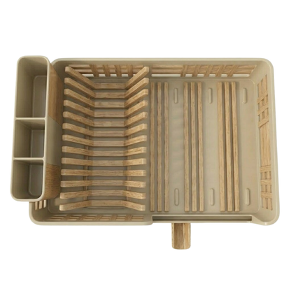 Dish Drying Rack for Countertop with Drain Tray and Cutlery Holder