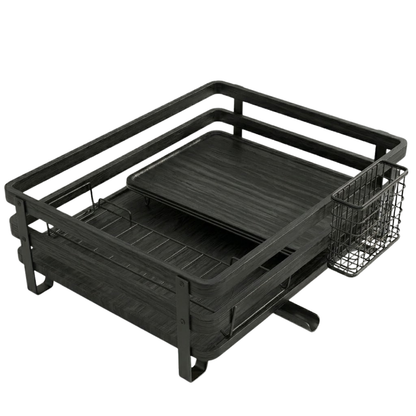 Dish Drying Rack for Countertop with Utensil Holder and Drain Tray
