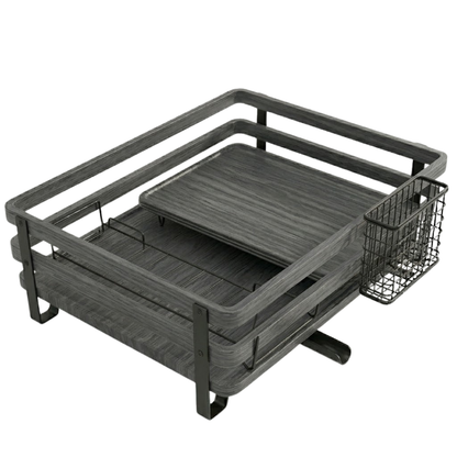Dish Drying Rack for Countertop with Utensil Holder and Drain Tray