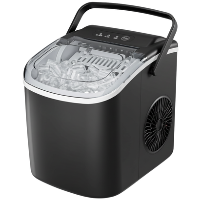 Portable Ice Maker with 26lbs Daily Output, Handle & Self-Cleaning