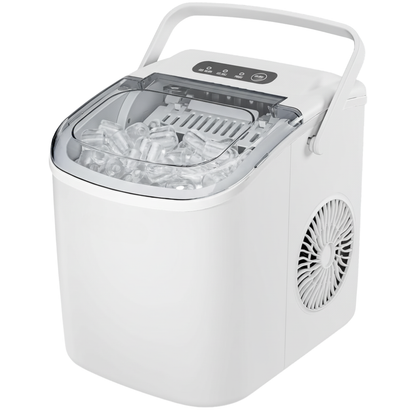 Portable Ice Maker with 26lbs Daily Output, Handle & Self-Cleaning
