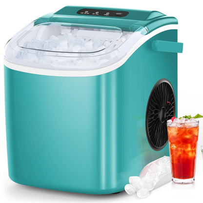 Self-Cleaning Ice Maker for Countertops – 26.5 lb Daily Production