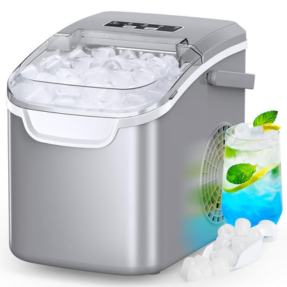 Self-Cleaning Ice Maker for Countertops – 26.5 lb Daily Production