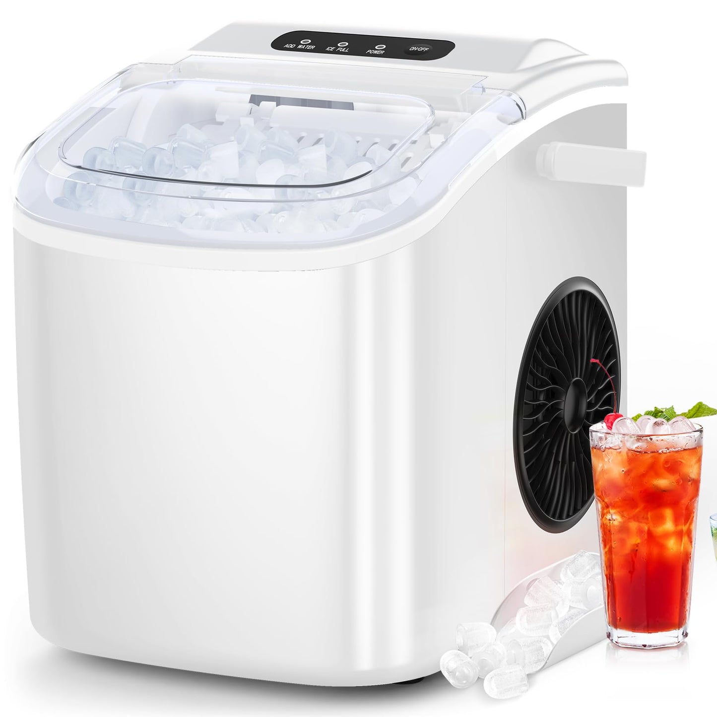 Self-Cleaning Ice Maker for Countertops – 26.5 lb Daily Production