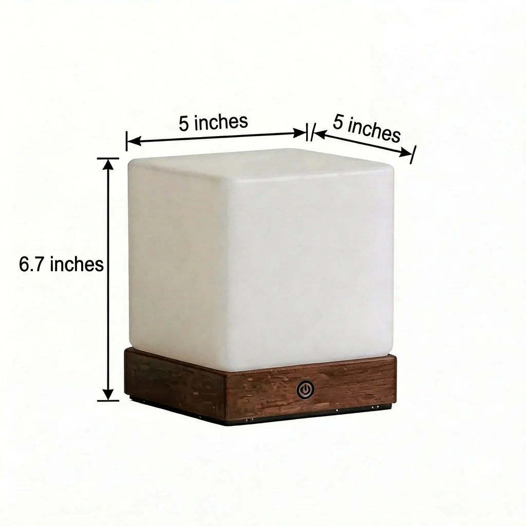 Compact Cube Table Lamp in Modern Design