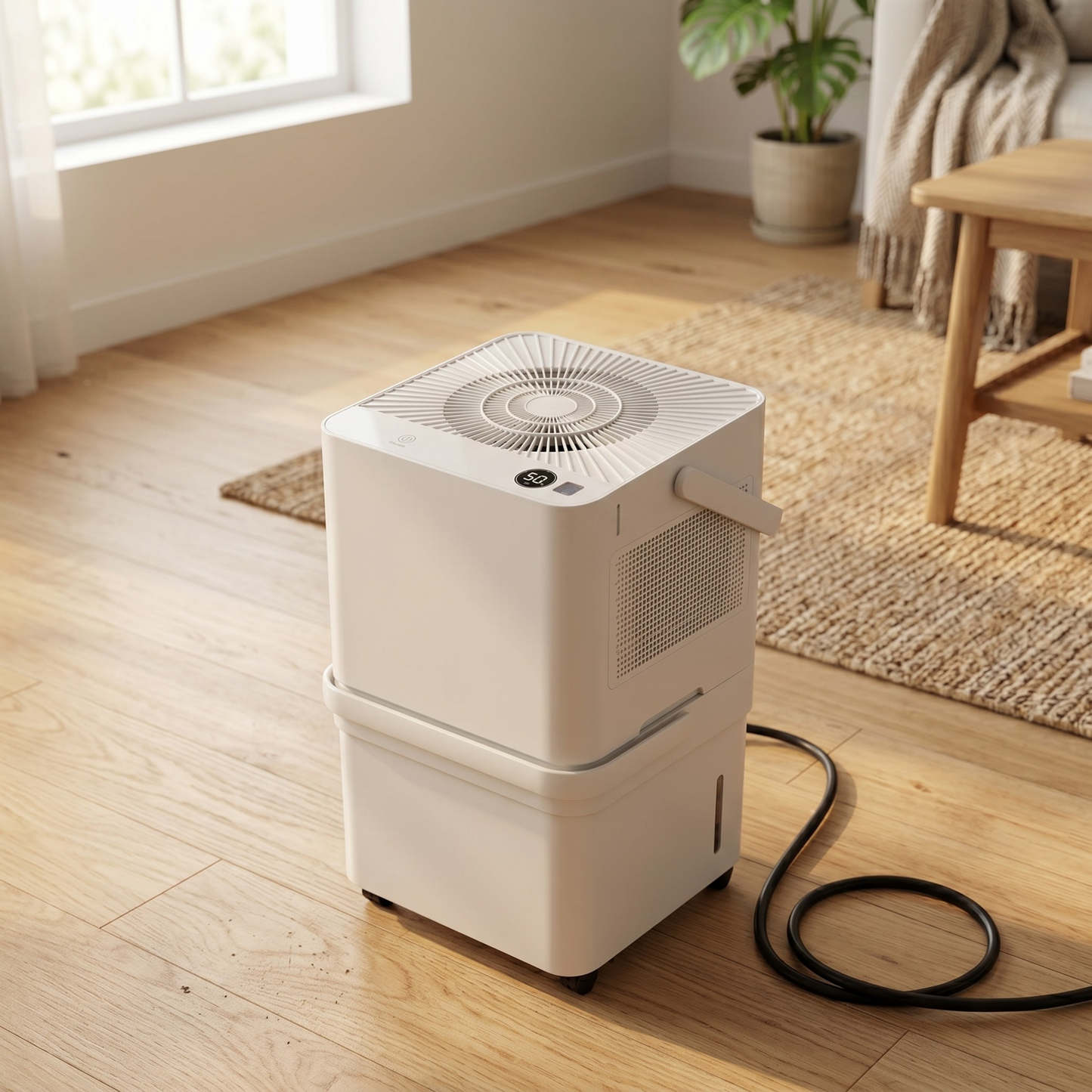 12L Capacity Dehumidifier with WiFi, Continuous Drain Feature