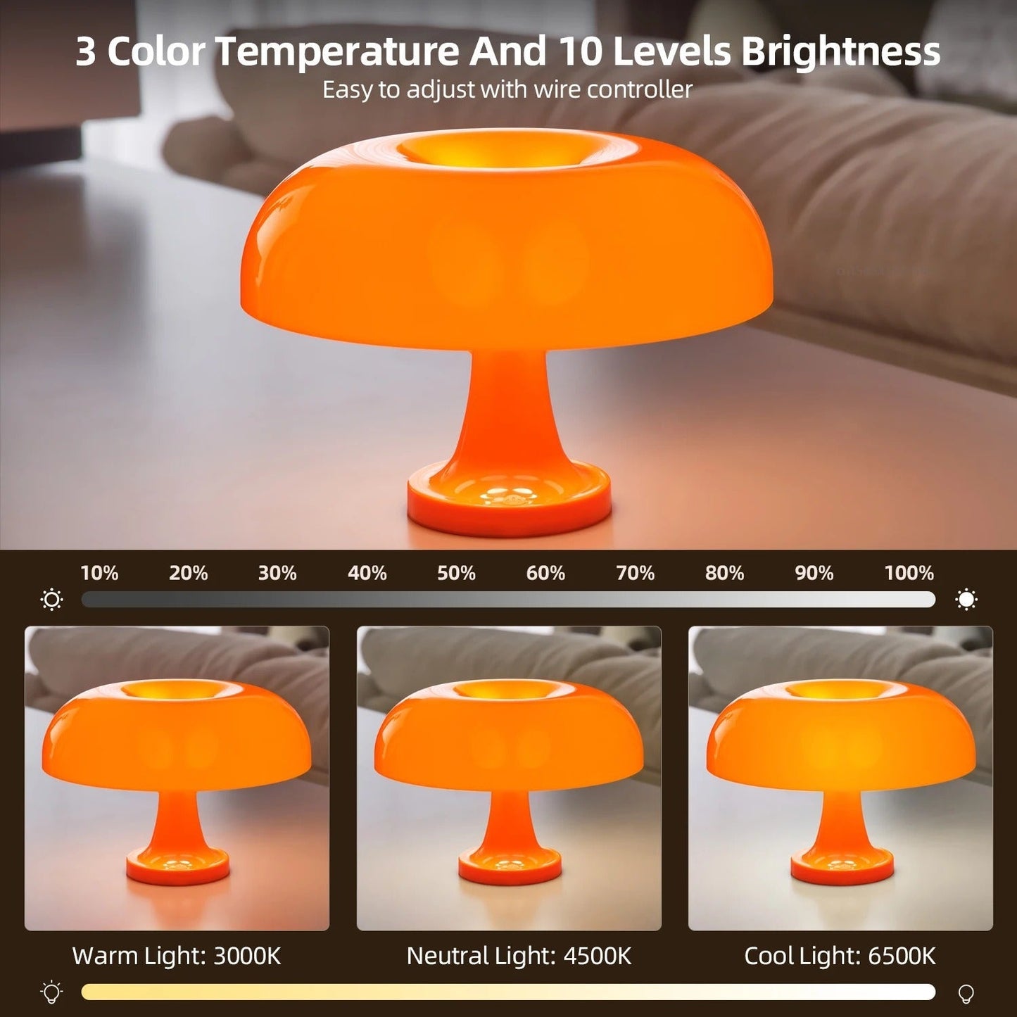 Elegant Mushroom Lamp - Versatile Lighting for Any Space