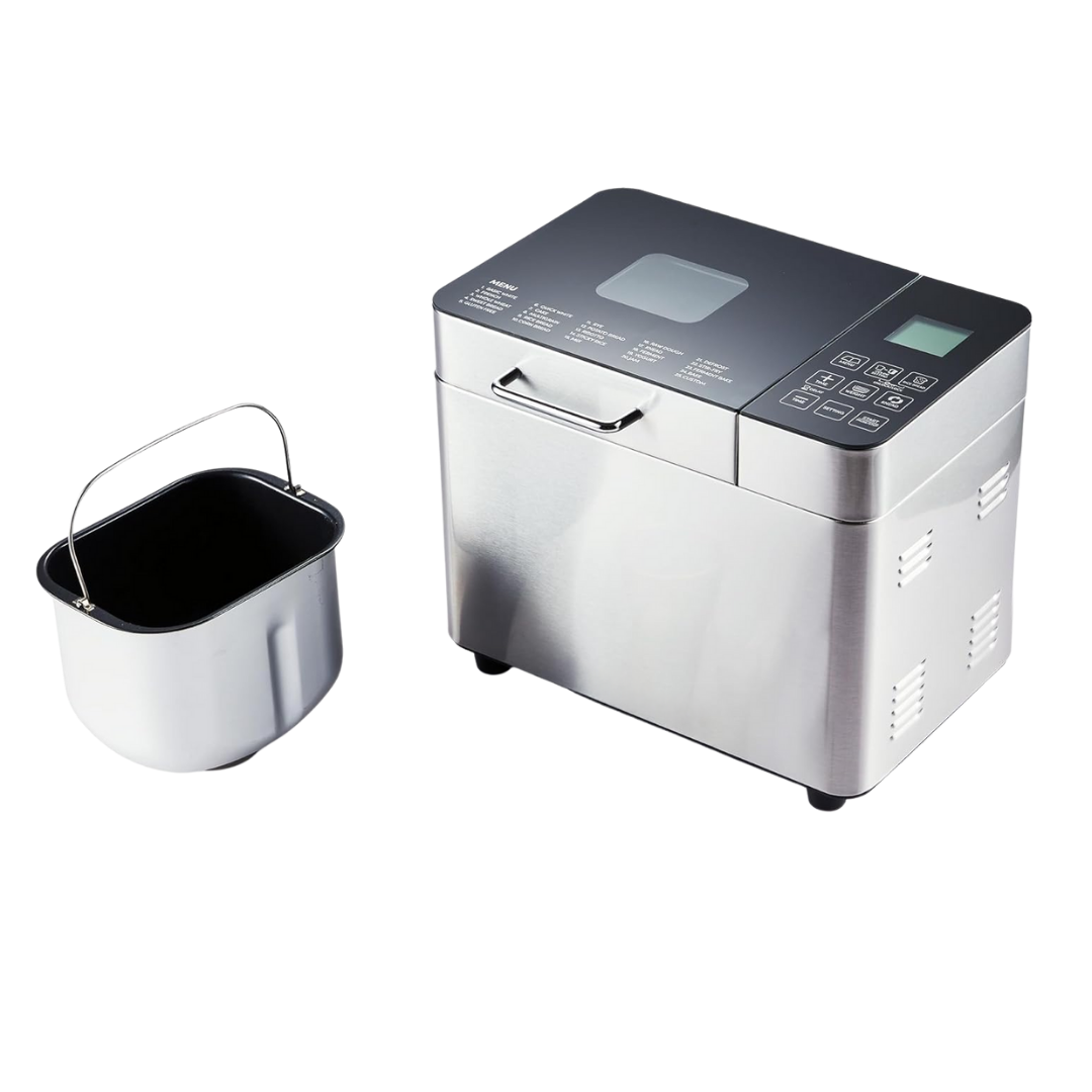 Bread Machine with 24 Program Settings and 1 Custom Option, 2 lb Capacity