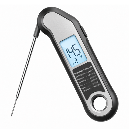 Instant Read Digital Meat Thermometer – Water-Resistant BBQ Probe