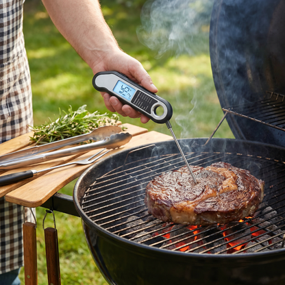 Instant Read Digital Meat Thermometer – Water-Resistant BBQ Probe