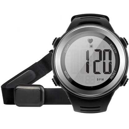 Pulse Monitor Watch with Chest Strap – 5ATM Waterproof Rating