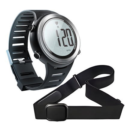 Pulse Monitor Watch with Chest Strap – 5ATM Waterproof Rating
